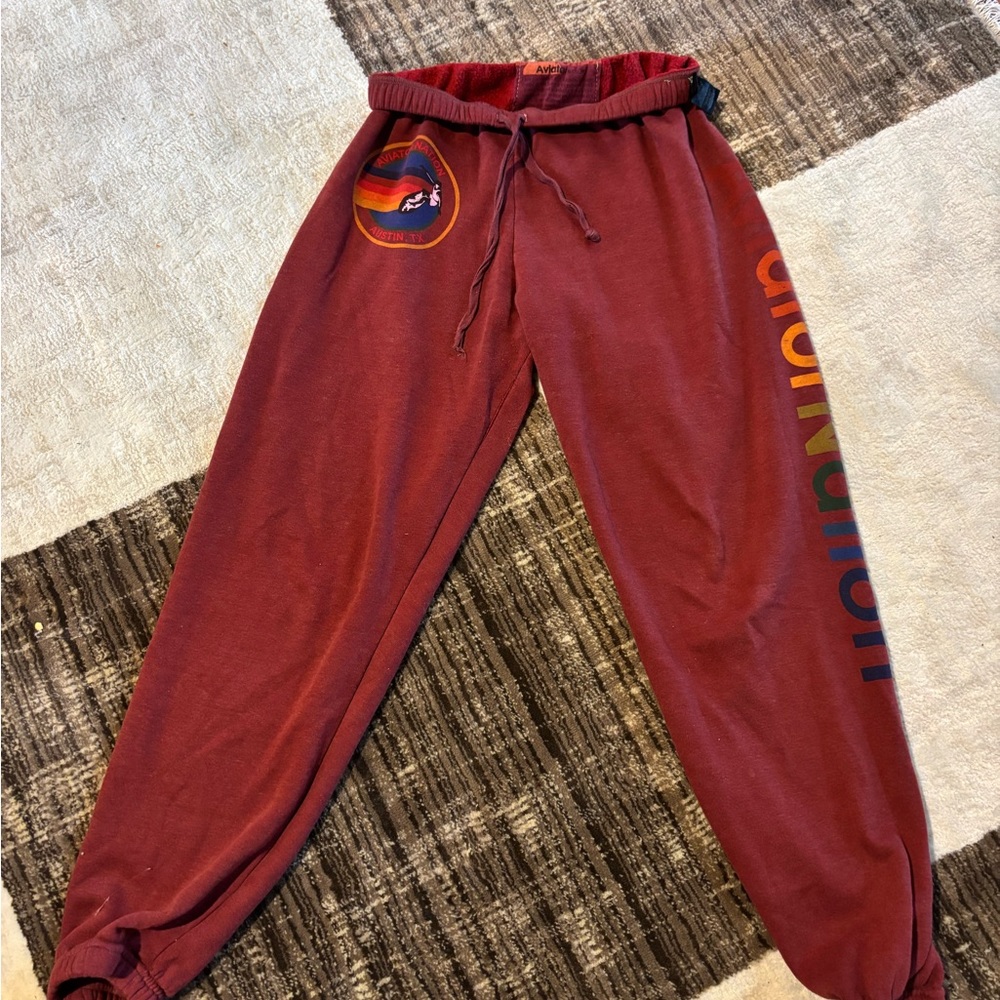 Aviator Nation Kids Burgundy Joggers